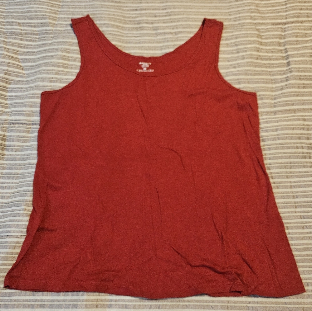 Dressbarn Red Tank Top Size 2X